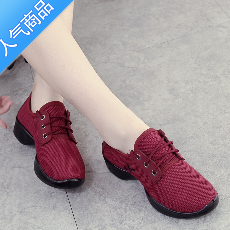 SUNTEK老北京厚底黑布鞋女鞋高跟拉带广场舞鞋现代舞蹈鞋软底妈妈布鞋高清大图