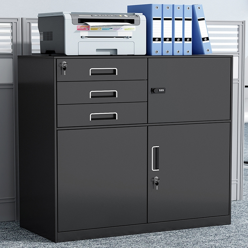 法耐fanai文件柜铁皮矮柜办公室资料柜阳台抽屉储物柜工具带锁小柜子