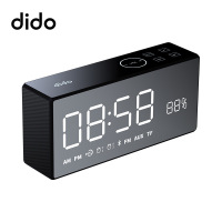Dido X9无线复古蓝牙音箱新款迷你家庭插卡镜面音箱收音通话遥控智能音响红色蓝牙4.2