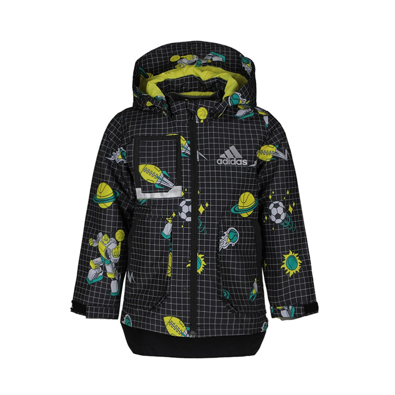 阿迪达斯adidas2020春女童连帽运动休闲外套fm9708视频
