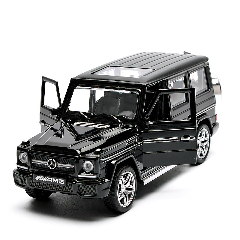 仿真车模型g65越野车合金车模男孩儿童小车玩具车小汽车模型奔驰g65哑