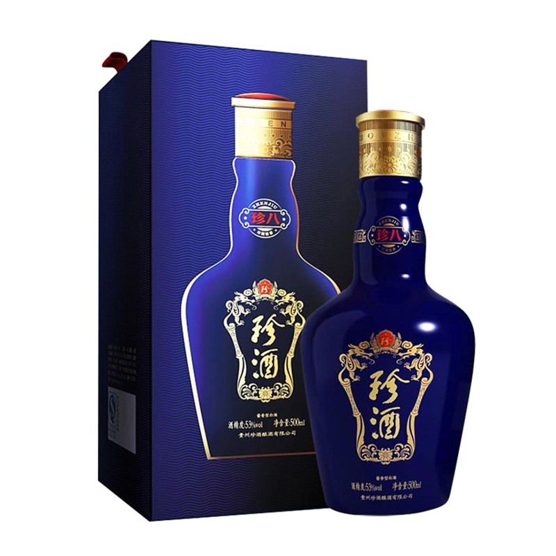 珍酒 珍八 53度 500ml *6 箱装 酱香型 白酒