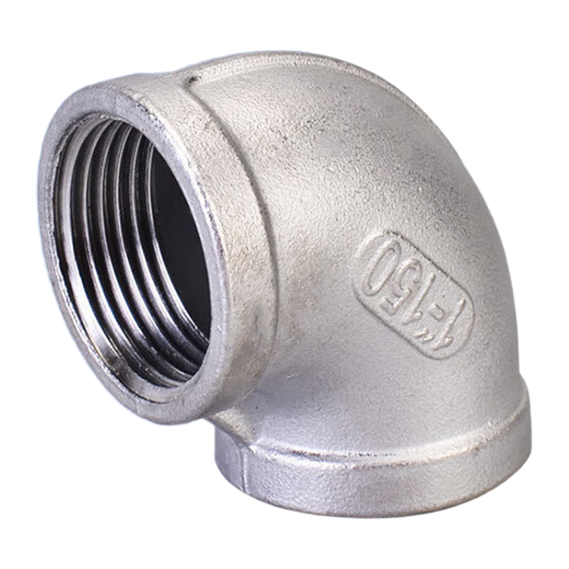 鸣固 304不锈钢弯头内丝扣 耐磨损耐高温内牙内螺纹丝扣管件 水暖管件 DN15-1/2 10个