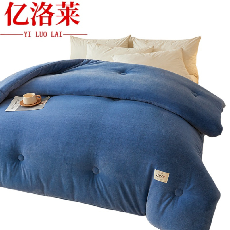 亿洛莱 牛奶绒被 2*2.3m/8斤 床高清大图