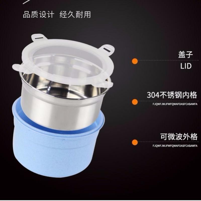 双层保温自加热饭盒自发热上班族带盖单人保温饭盒学生不锈钢304 发热包40克10包