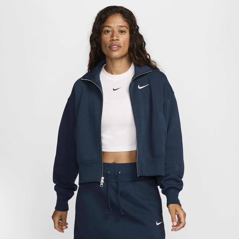 耐克(NIKE)oversized运动夹克女款宽松连帽抽绳束口休闲潮牌工装