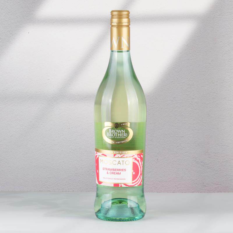 布琅兄弟莫斯卡托草莓奶油风味甜白葡萄酒配制酒双支礼盒750ml*2高清大图