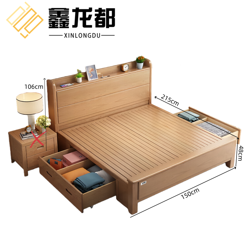 鑫龙都公寓床120*215*106cm张高清大图