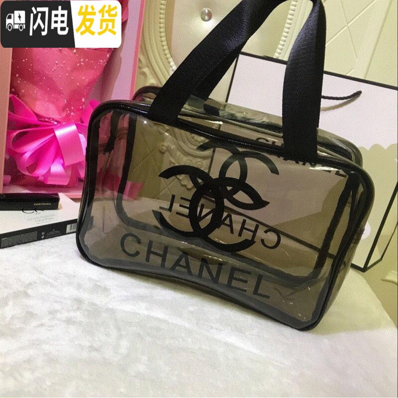 三维工匠。加厚透明防水洗漱包PVC男女洗浴包洗澡包袋子手提浴兜浴室化妆收纳包
