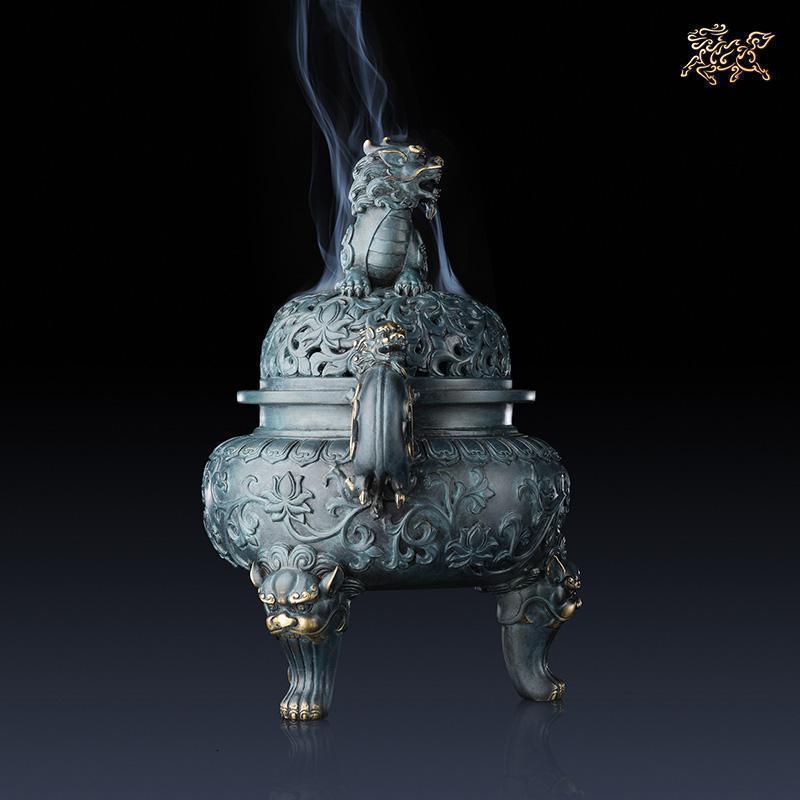 美帮汇全铜摆件《财气袅绕(香炉)》全铜香炉家居工艺品 装饰品高清大图