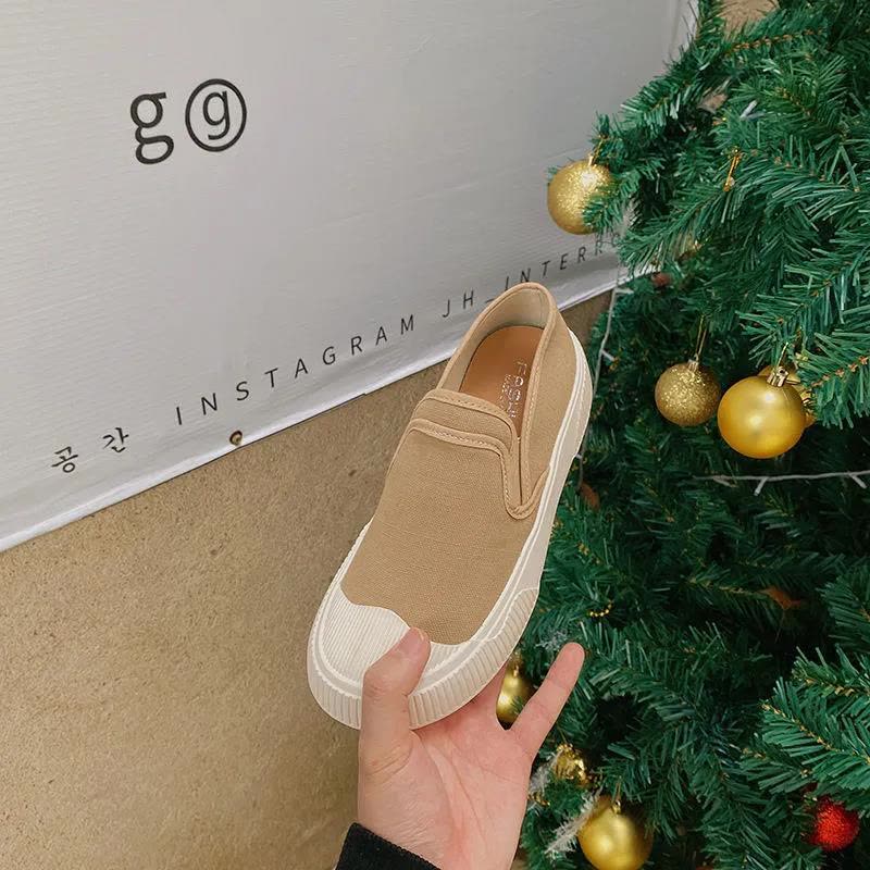 小白鞋女2022新款ins潮鞋子小众原创学生百搭日系厚底帆布鞋 莎丞图片