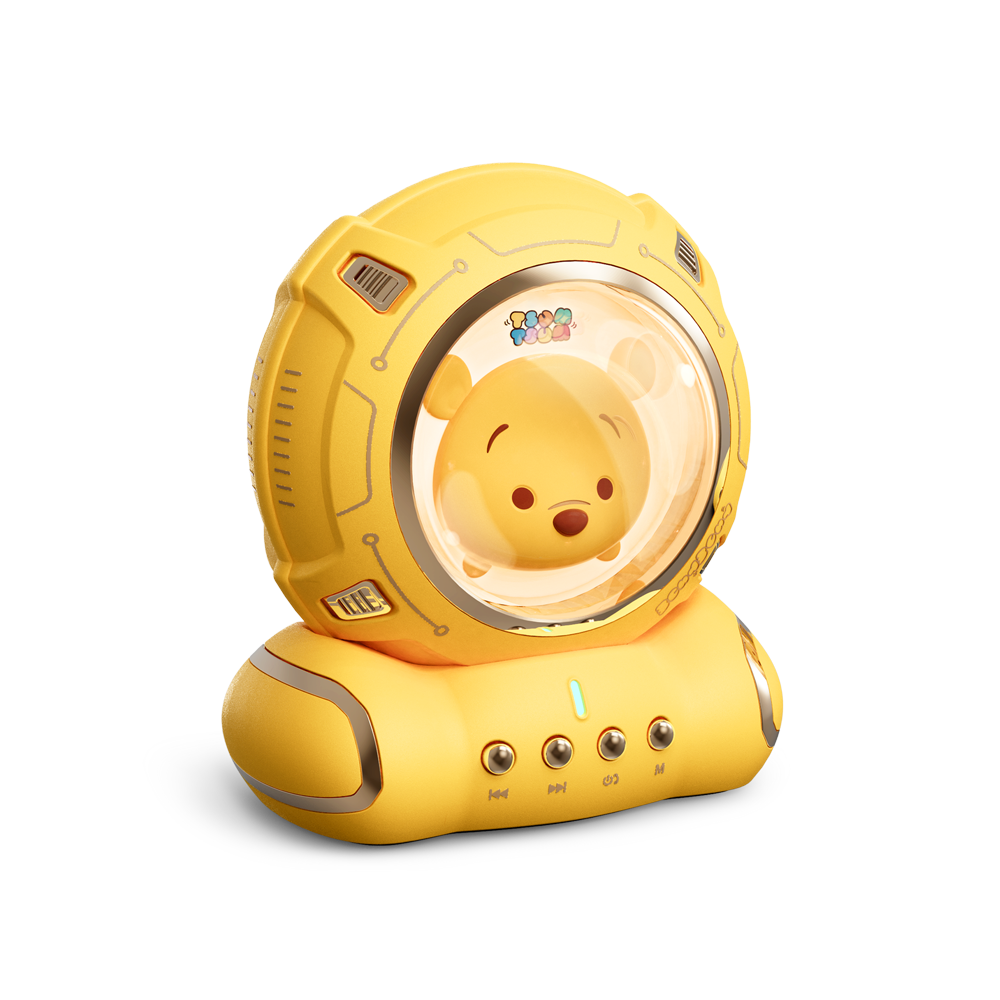 Disney/迪士尼 J20蓝牙音箱 维尼熊版无线音响高音质迷你便携低音炮收款车载语音播报适用于苹果安卓手机高清大图