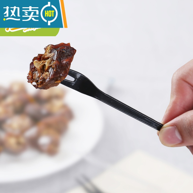 敬平水果叉子塑料高端家用签插蛋糕甜品试吃小吃胶叉子单独包装 11厘米西叉透明裸装1箱 4000只牙签高清大图