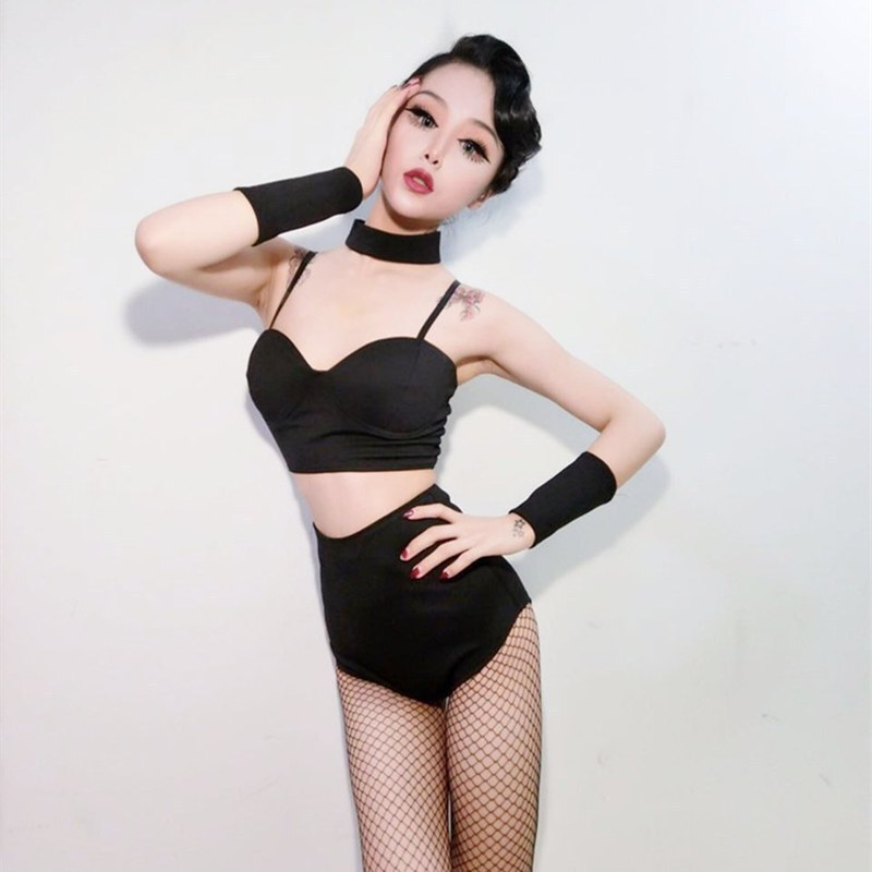 ds演出服新款性感夜店酒吧dj女歌手爵士舞服装钢管舞多色舞台装