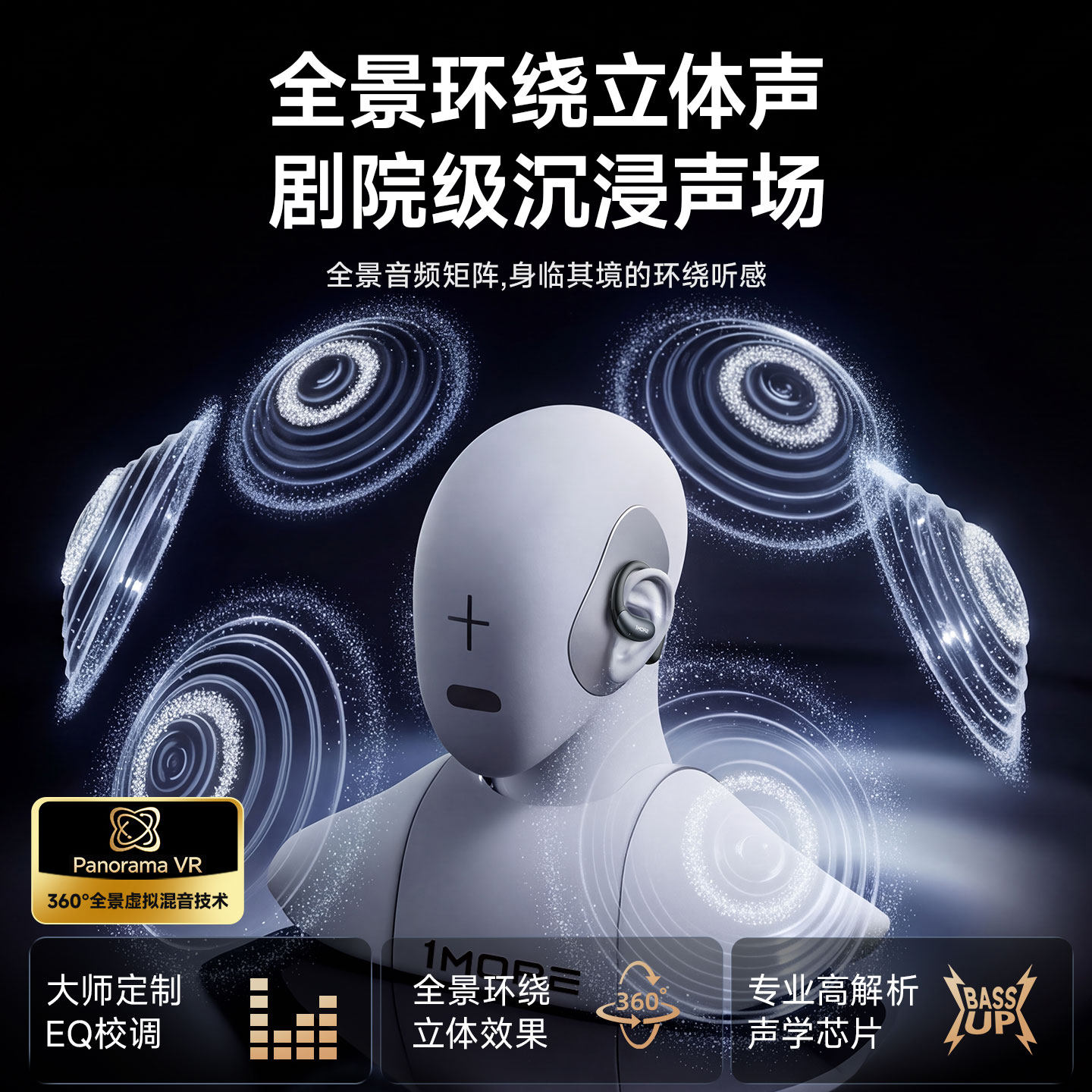 万魔开放式蓝牙耳机S11白色高清大图
