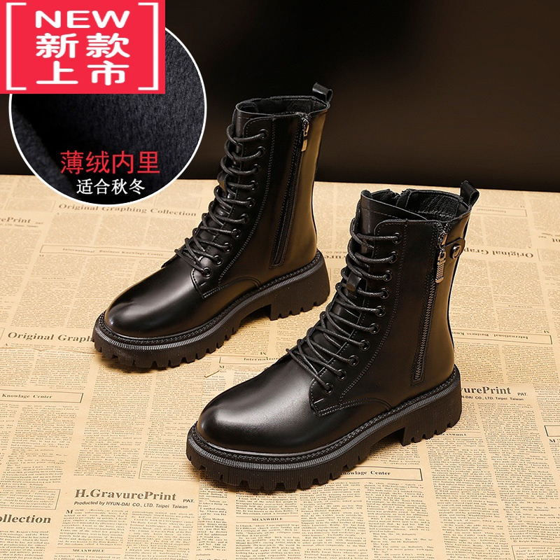 可莉允女童靴子2022新款秋冬款马丁靴英伦风公主中大童儿童短靴单靴