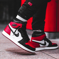 Air Jordan 1 美国直邮正品 黑红禁穿 黑红脚趾 黑金脚趾 芝加哥复刻AJ1男士中帮篮球鞋554724-601