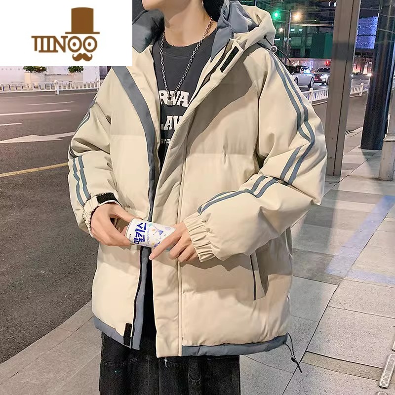 YANXU冬季羽绒服棉服男士外套新款宽松情侣棉袄潮牌保暖连帽加厚棉衣高清大图