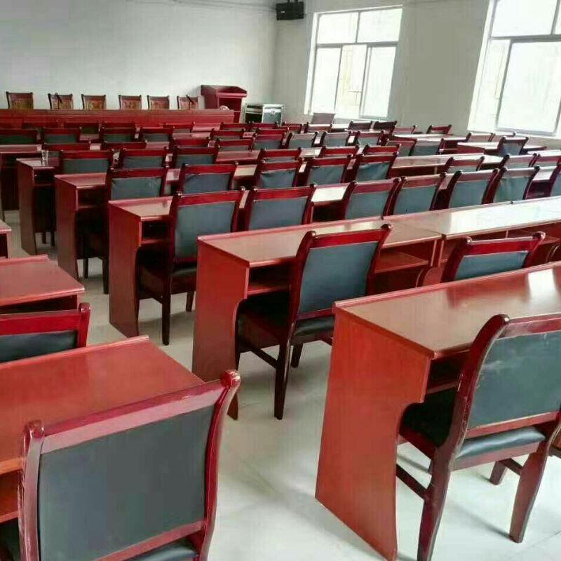 德诚和(DECHENGHE)北京实木贴皮油漆培训桌公司培训室长条桌子大型会议室会议桌