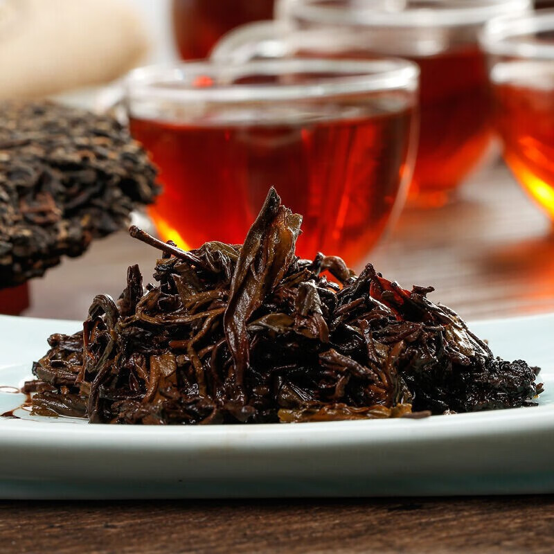 大益 茶叶 普洱茶熟茶 唛号茶2014年7592饼茶357g饼茶 拼配高清大图