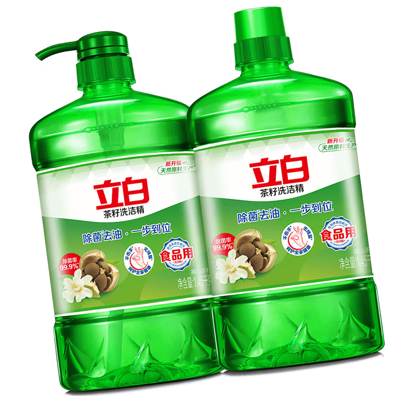 立白 茶籽洗洁精5.8斤 A类去污洁净99%除菌去油快不伤手洗涤灵洗碗液高清大图