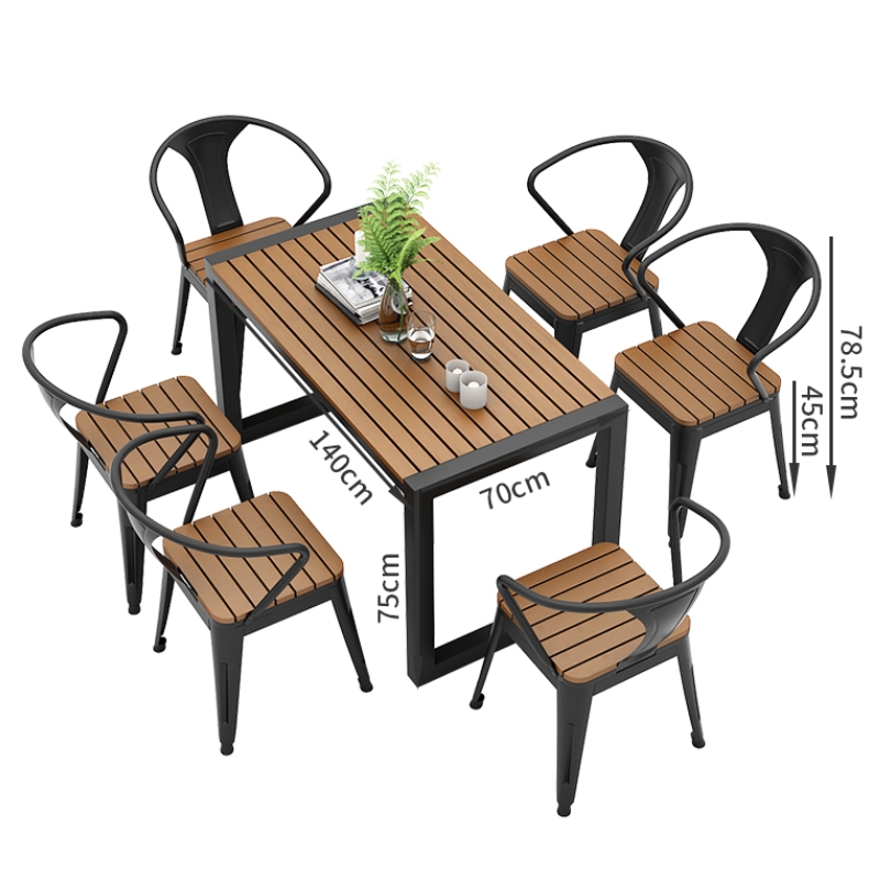 豫龙都 户外桌椅 六椅套高清大图