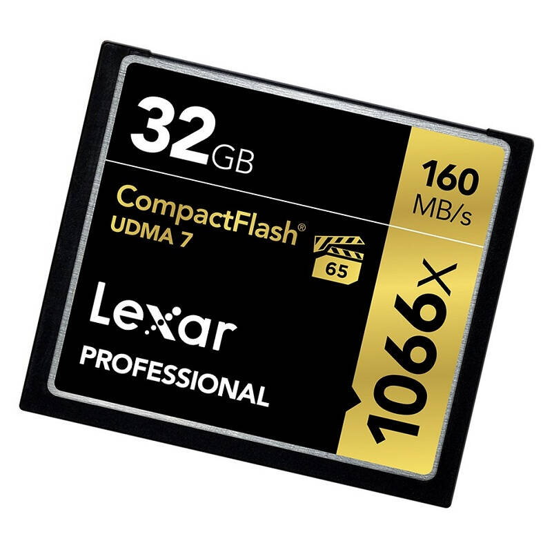 雷克沙(Lexar)32GB CF卡 1066X 读160MB/s写155MB/s单反相机内存卡存储卡高清大图