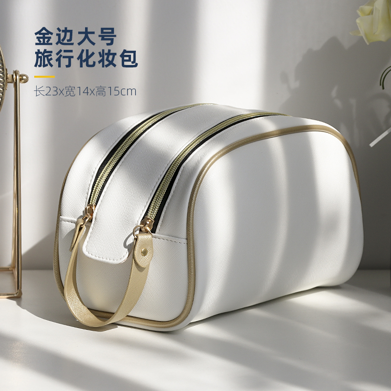 防水化妆包女ins风超火便携大容量简约洗漱化妆品收纳袋2019新款收纳袋 三维工匠高清大图
