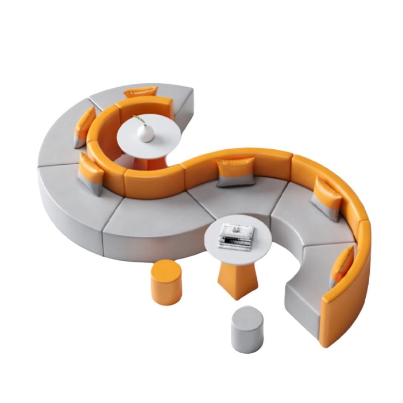 怡卓欧沙发七人位+2茶几+2圆凳套高清大图