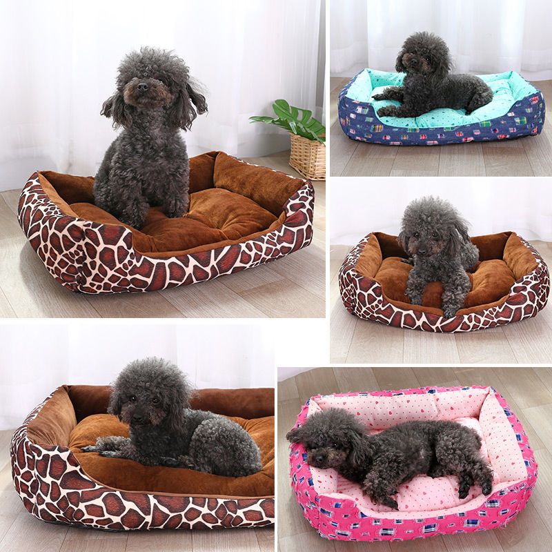 鹿纹咖啡单窝 45*30CM(适合2斤内) 宠物狗窝四季通用大型犬中型犬小型犬金毛泰迪猫窝狗垫子狗床