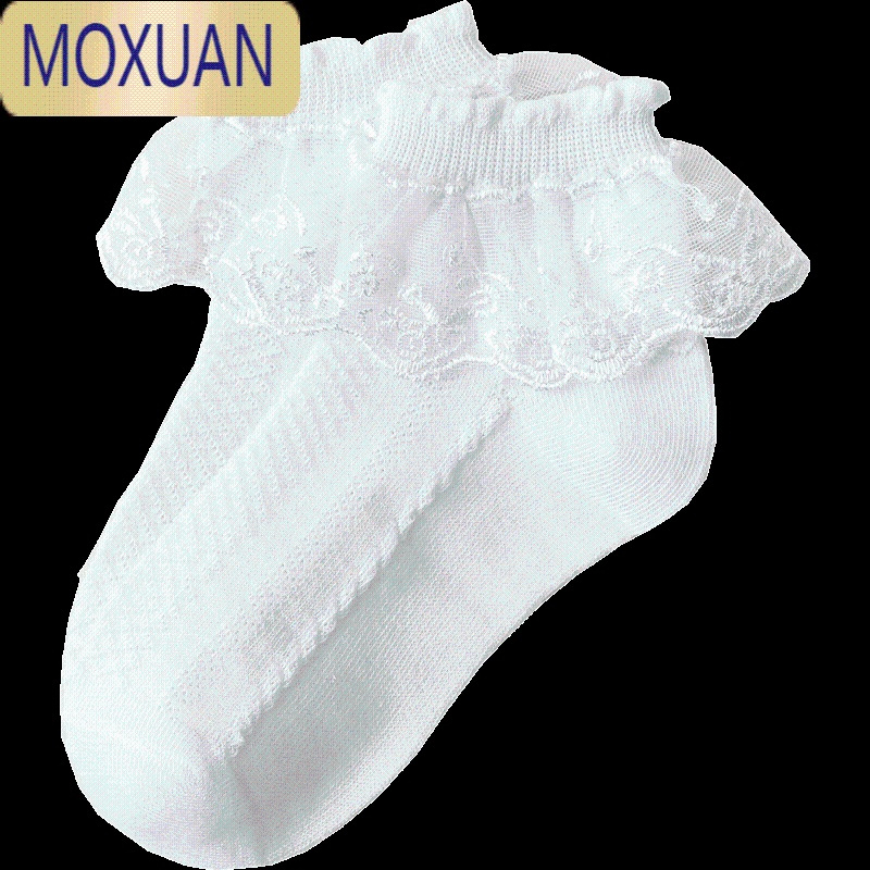 MOXUAN儿童花边袜女童夏季薄款春秋日系蕾丝公主白色舞蹈袜拉丁袜子