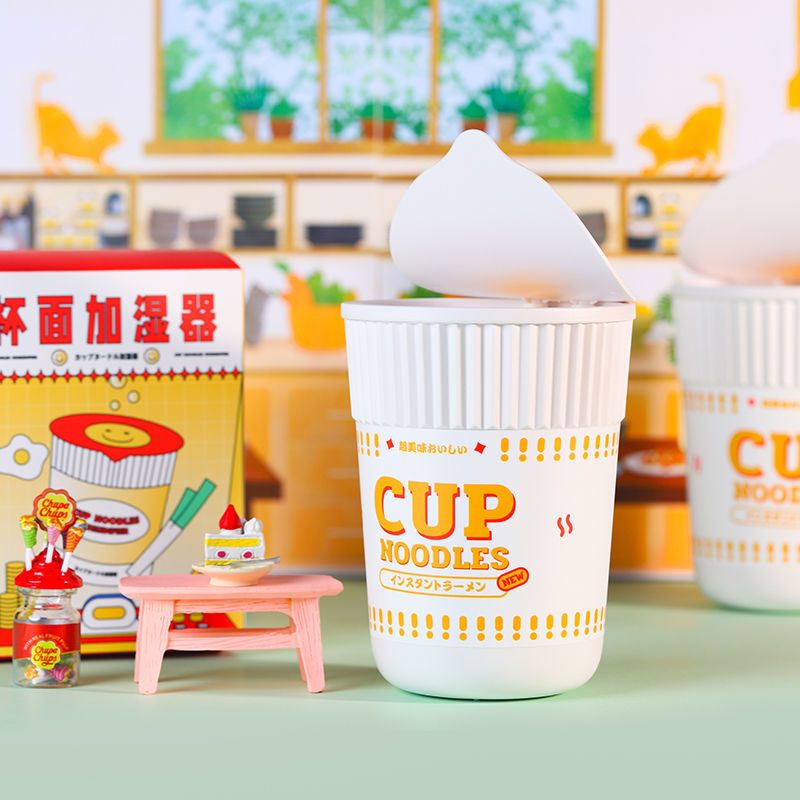 萌萌猫加湿器绿色+超大喷雾 充电款+精美包装盒 杯面加湿器USB充电学生便携宿舍办公室桌面补水喷雾器空气净化器