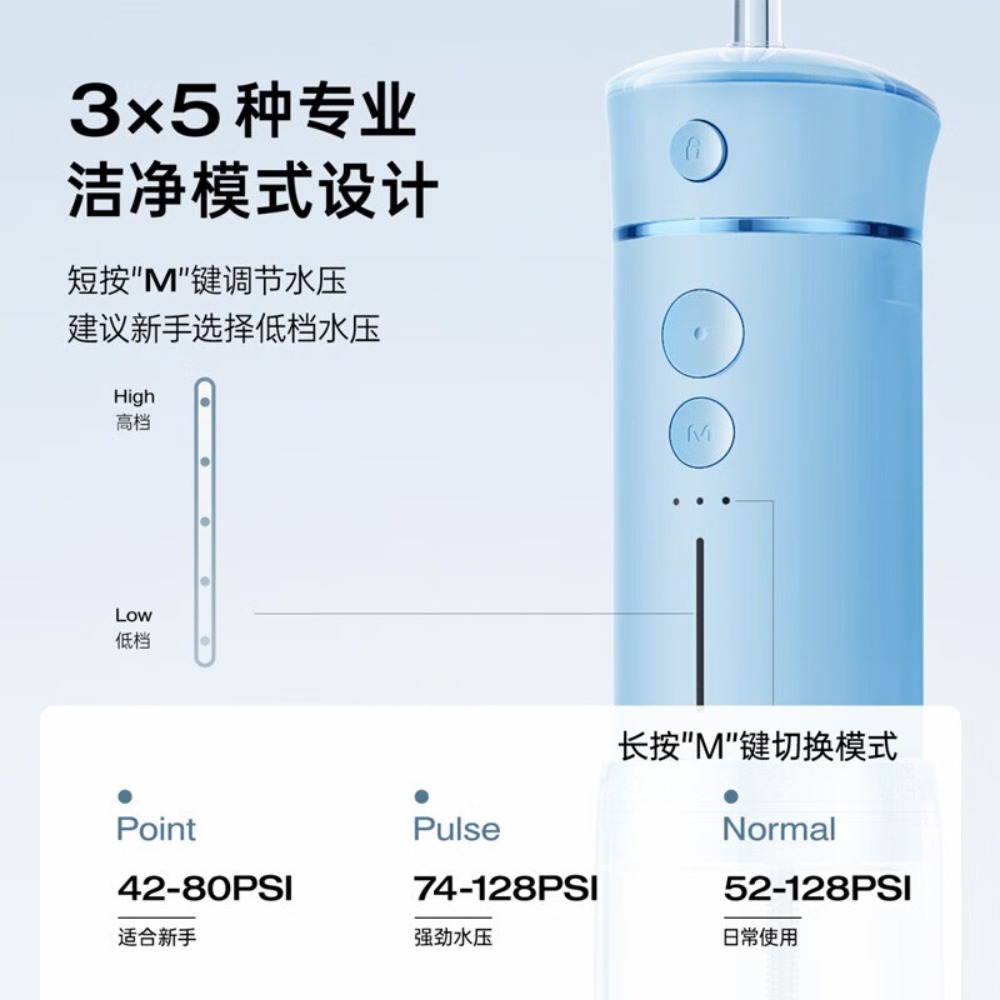 同诗元气冲牙器-O2PRO清新薄荷高清大图
