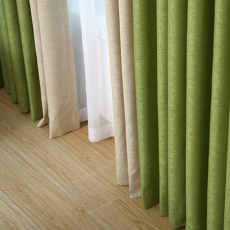 美帮汇窗帘成品布料简约现代窗帘色细麻卧室客厅定制窗帘高清大图