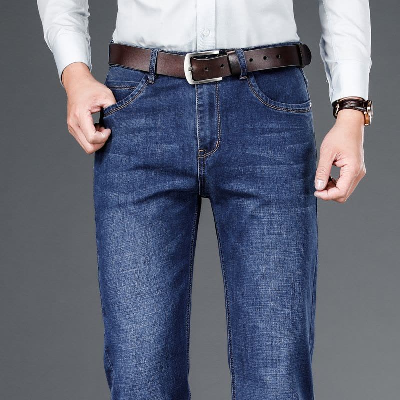 老爷车(laoyeche)秋冬季款男裤直筒牛仔裤 男商务青年大码弹力男装长裤子男士牛仔裤图片