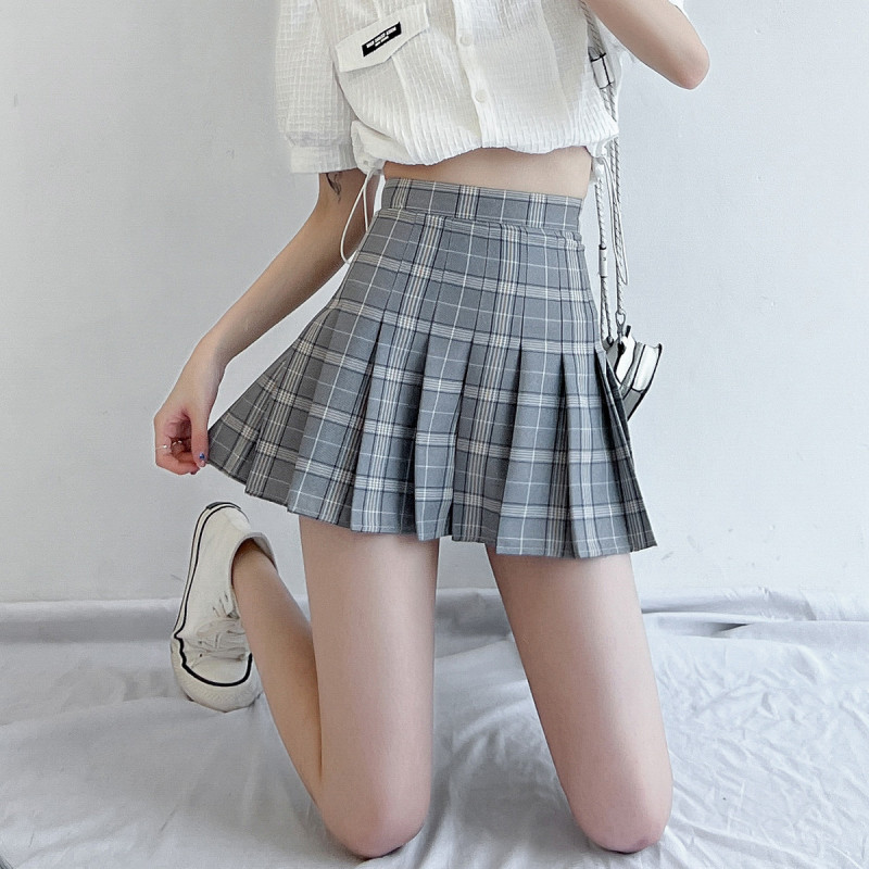 [2.5折价60元]唐狮女夏季半身裙日系世行 百搭短款JK格子裙学院风减龄休闲潮流
