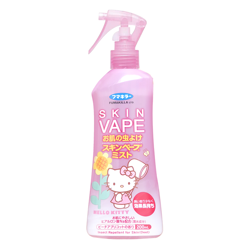 日本VAPE驱蚊水防蚊水未来防叮咬喷雾蜜桃香户外200ml驱蚊液4017 新200*1