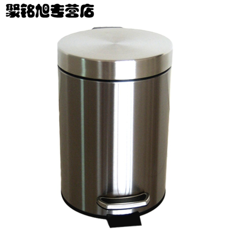 脚踏式不锈钢垃圾桶/家用欧式创意卫生间大号厨房圆形脚踩垃圾筒清洁用品工具垃圾桶脚踏式不锈钢垃圾桶/家用欧式创意卫