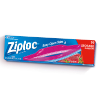 密保诺 Ziploc 美国进口 密实袋 食品密封袋 零食果蔬保鲜袋 非保鲜膜 大号19个 全美热卖品牌