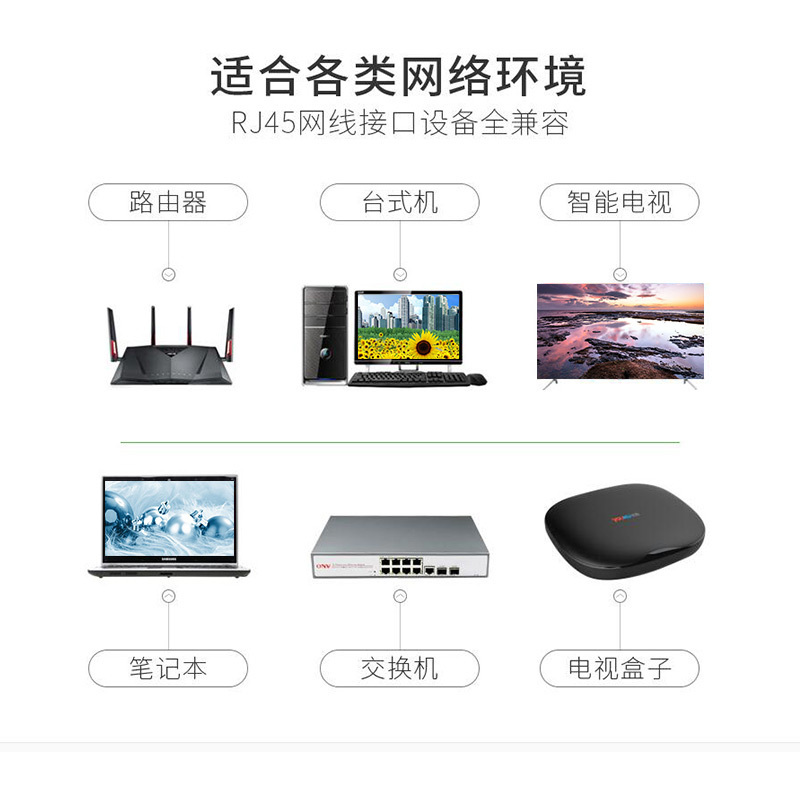 晶华 六类千兆网线 CAT6类高速网络连接线 家用电脑宽带机顶盒非屏蔽8芯双绞工程跳线 灰色15米W191M