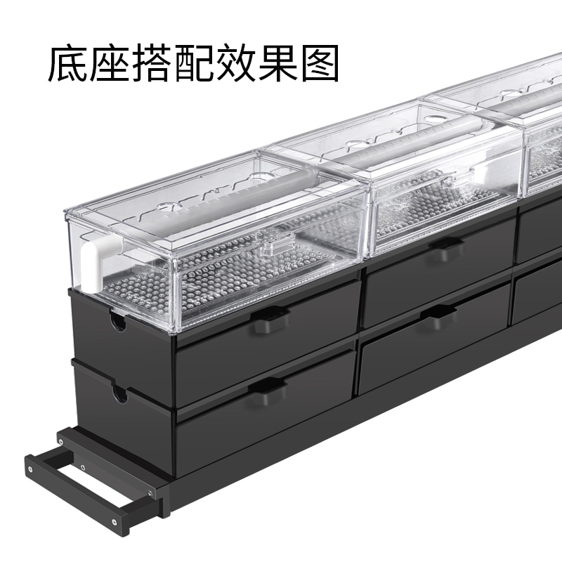 铝合金鱼缸上滤滴流盒过滤盒大托架支架底座上置顶过滤配件自制高清大图