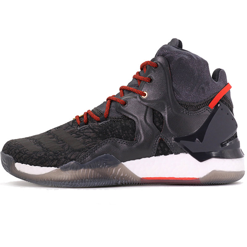 阿迪达斯adidas篮球鞋rose9罗斯9代bb8216bb8216黑灰40码