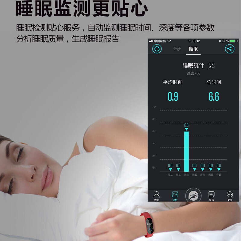 纽曼(Newsmy) M3 -运动智能手环 黑色