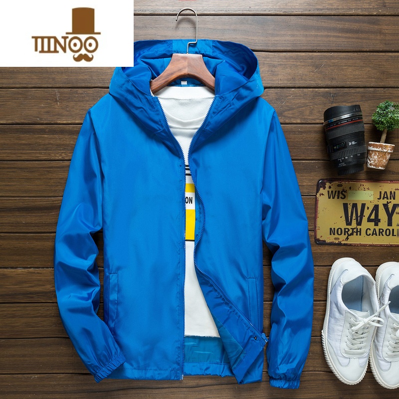 YANXU户外运动冲锋衣男女防风衣情侣班服加肥大码外套工作服定制印logo高清大图