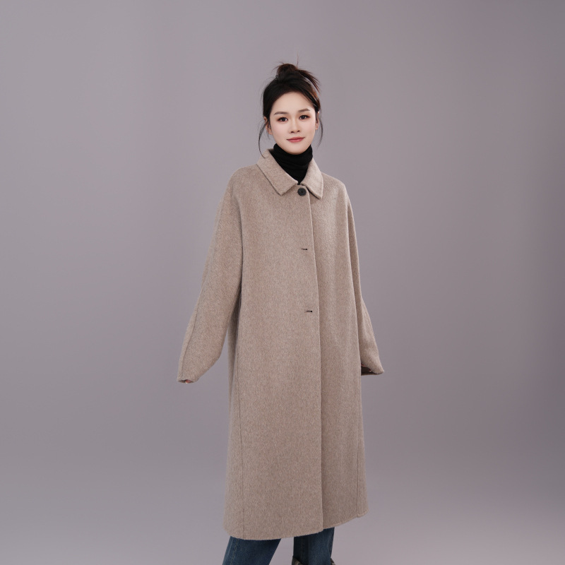 双面羊毛大衣中长款韩系显瘦宽松百搭高贵气质女装春秋冬反季清仓高清大图