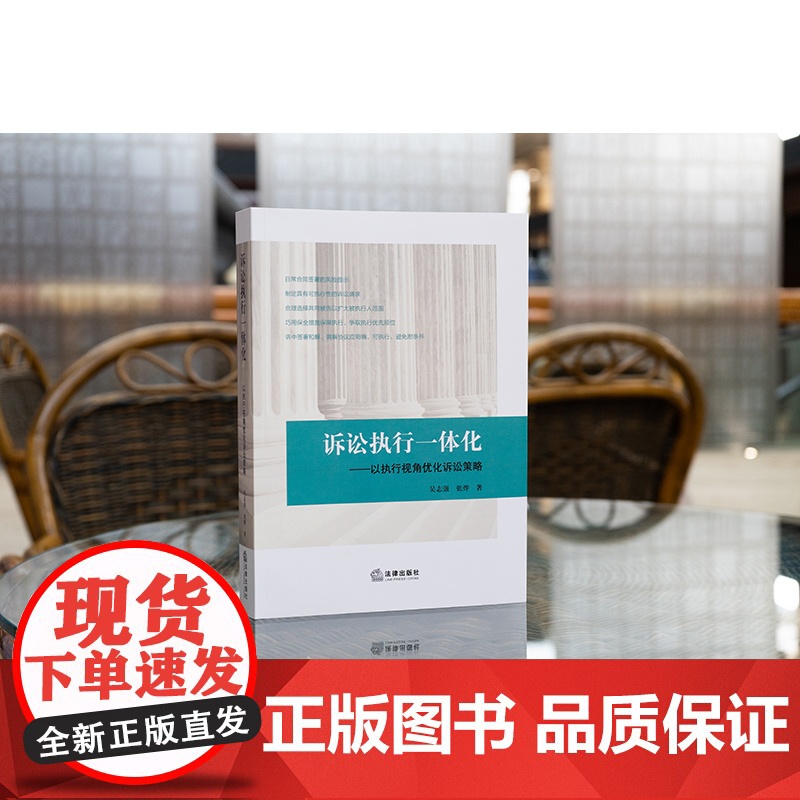 2023新书 诉讼执行一体化:以执行视角优化诉讼策略 吴志强 张烨著 合同签署风险提示 法律出版社高清大图
