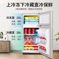 志高(CHIGO) 43升 两门小冰箱 银色 冷藏冷冻 双门双温小冰箱
