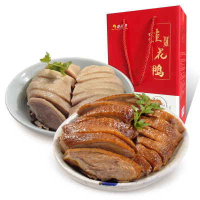 [中华特色]桂花鸭 双味礼盒盐水鸭酱鸭各500g 国产休闲鸭肉类零食卤味小吃熟食