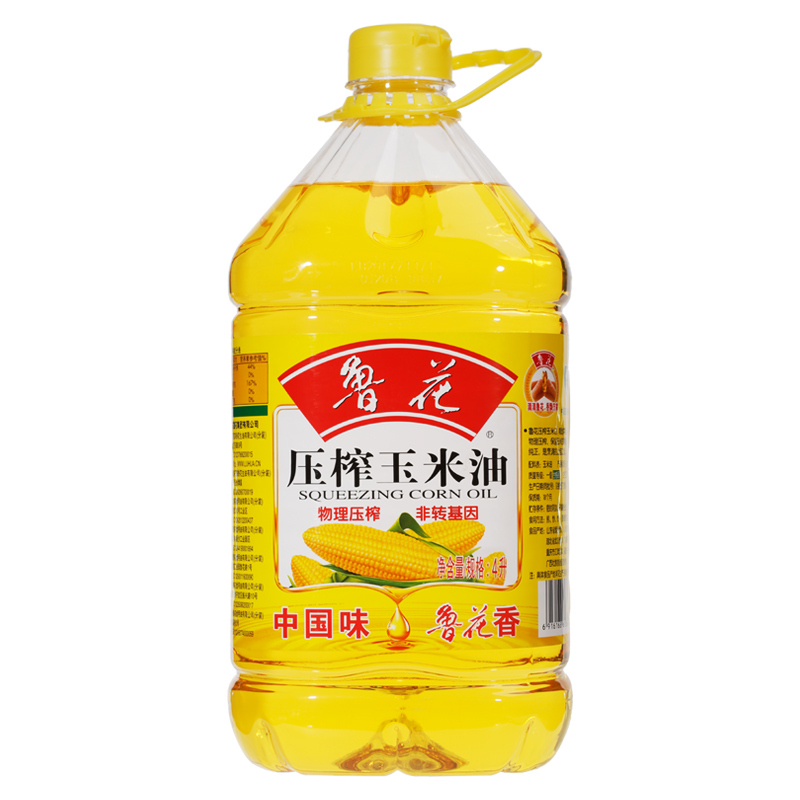 鲁花 压榨玉米油 4L(桶)