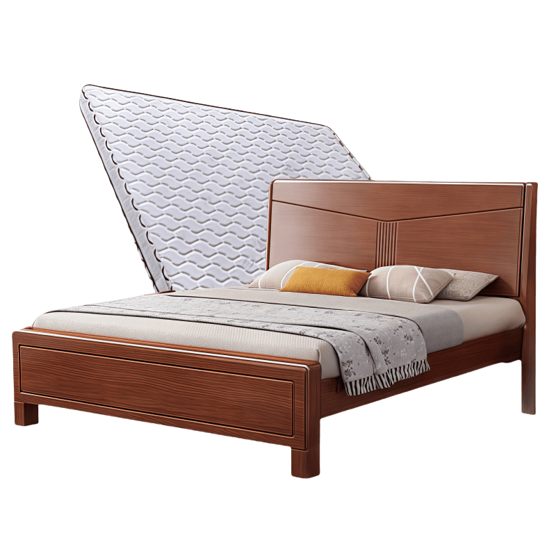 鑫木樽床+床垫120厘米套高清大图